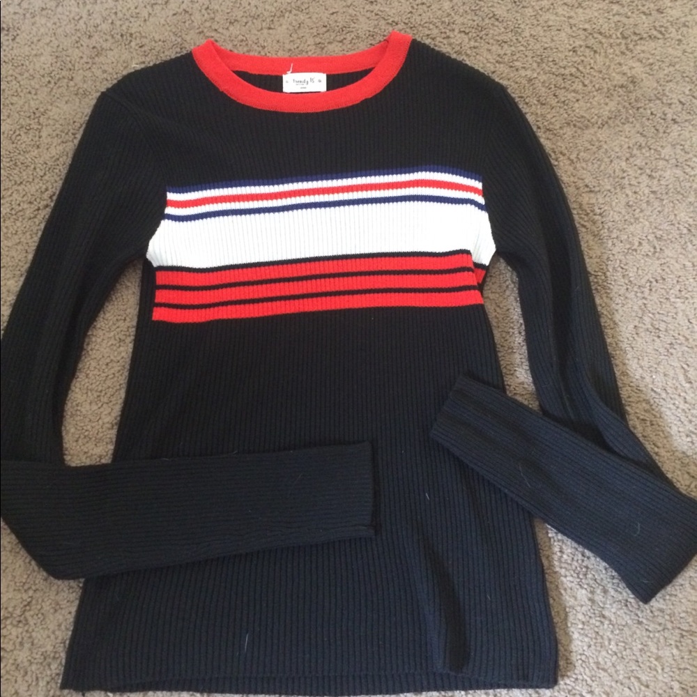 Long sleeve ribbed shirt